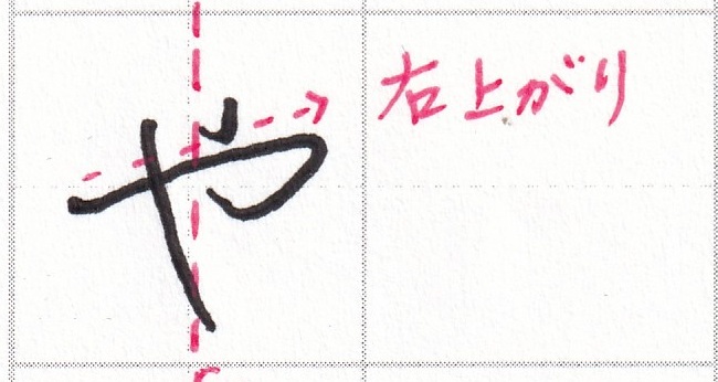 字をきれいに見せるコツ ひらがな編(5)~「や」の書き方