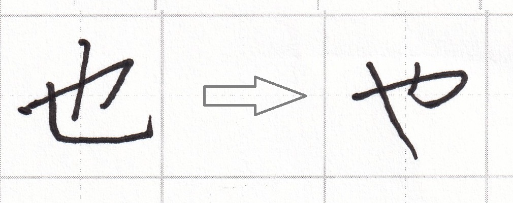 字をきれいに見せるコツ ひらがな編(5)~「や」の書き方